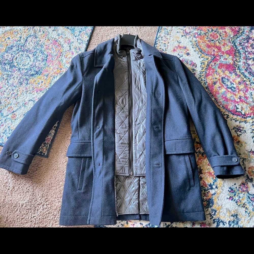 XL Military Blue Johnston & Murphy Autumn/Winter Coat.